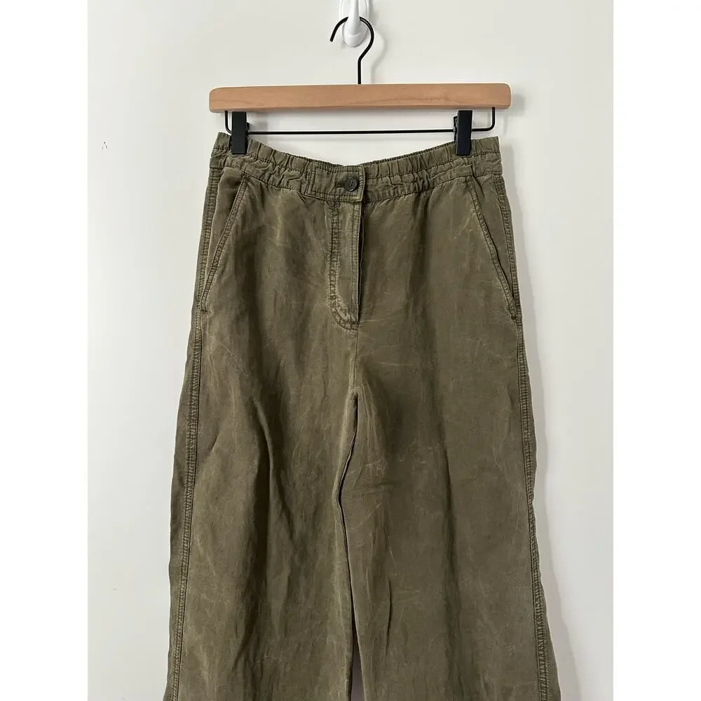 Zara Khaki Lyocell Trouser Pant size XS